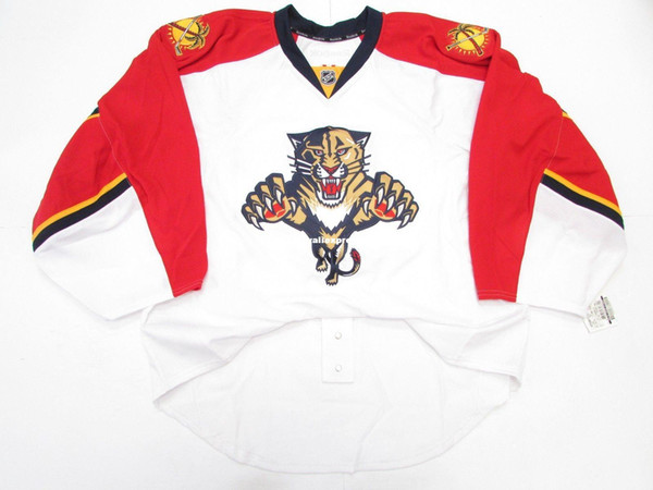 Wholesale customization FLORIDA PANTHERS AWAY TEAM ISSUED JERSEY GOALIE CUT Mens Stitched Personalized hockey Jerseys