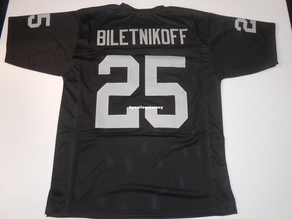 Cheap Retro custom Sewn Stitched #25 Fred Biletnikoff Black MITCHELL & NESS Jersey High-end Men's Football Jerseys College NCAA