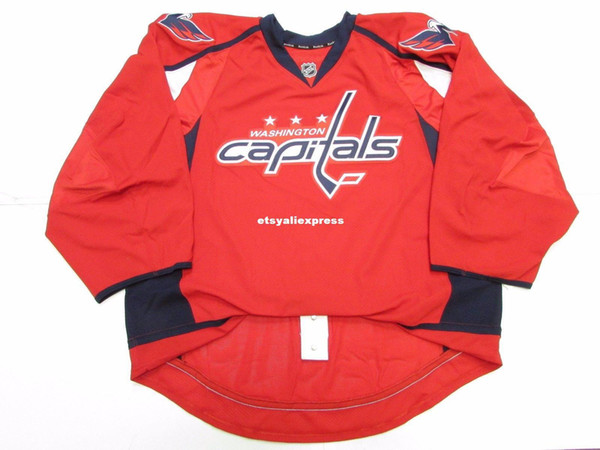 Wholesale customization WASHINGTON CAPITALS HOME JERSEY GOALIE CUT Mens Stitched Personalized hockey Jerseys