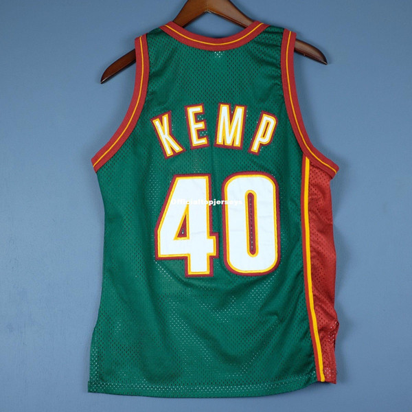 100% Stitched #40 Shawn Kemp Sewn Away Champion Jersey payton Mens Vest Size XS-6XL Stitched basketball Jerseys Ncaa