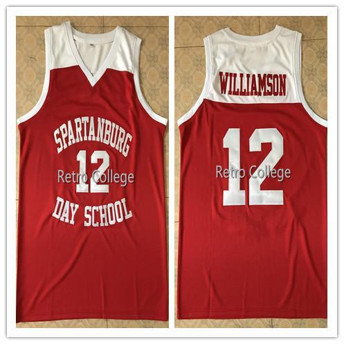 #12 Zion Willamson Spartanburg Griffins day school BASKETBALL JERSEY Sewn sewing custom any name and number XS-6XL vest Jerseys Ncaa