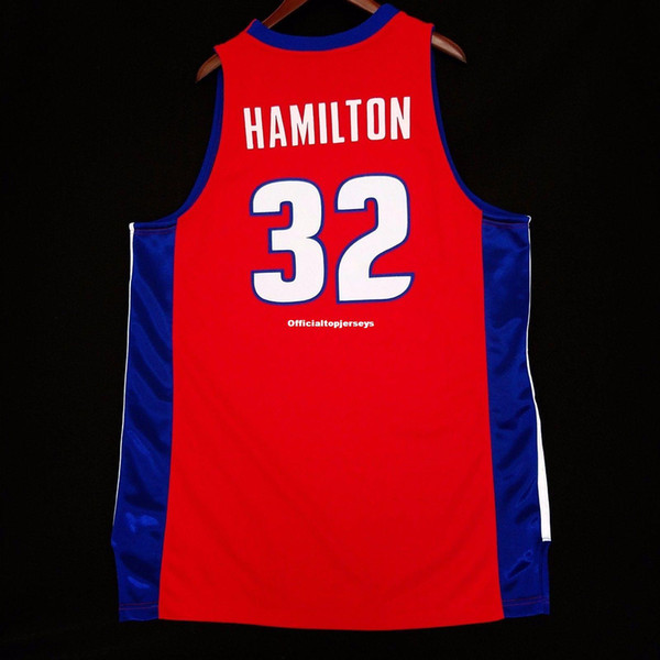 100% Stitched Richard Hamilton #32 Away red wholesale Jersey Mens Vest Size XS-6XL Stitched basketball Jerseys Ncaa