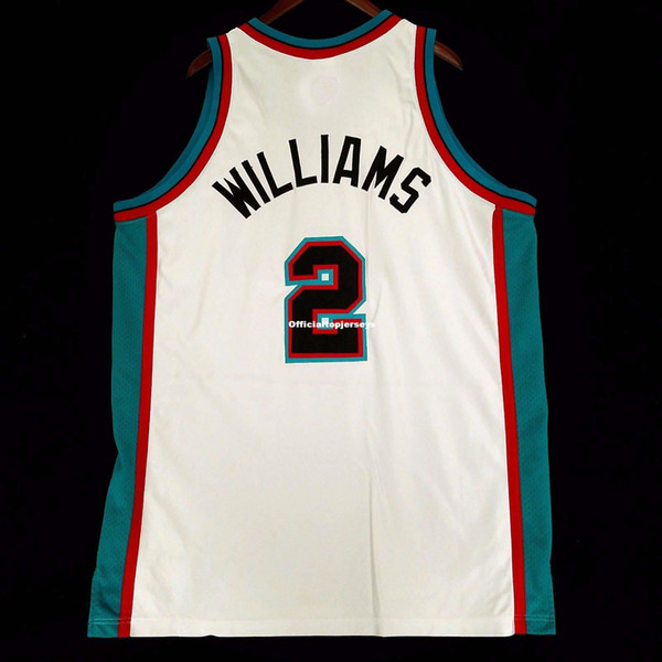 100% Stitched #2 Jason Williams Rbk wholesale Jersey Mens Vest White Size XS-6XL Stitched basketball Jerseys Ncaa