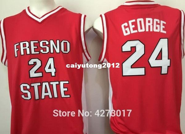 2018 new #24 Paul George Fresno State Bulldogs College Basketball Jersey Embroidery Stitched S-XXXL Ncaa