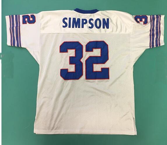 retro #32 OJ SIMPSON JERSEY bule White Mens Stitching Cheap Football jerseys Fat man Big And Tall 4XL 5XL 6XL For sale NCAA