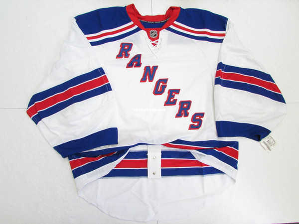 Wholesale customization NEW YORK RANGERS AWAY TEAM ISSUED JERSEY GOALIE CUT Mens Stitched Personalized hockey Jerseys