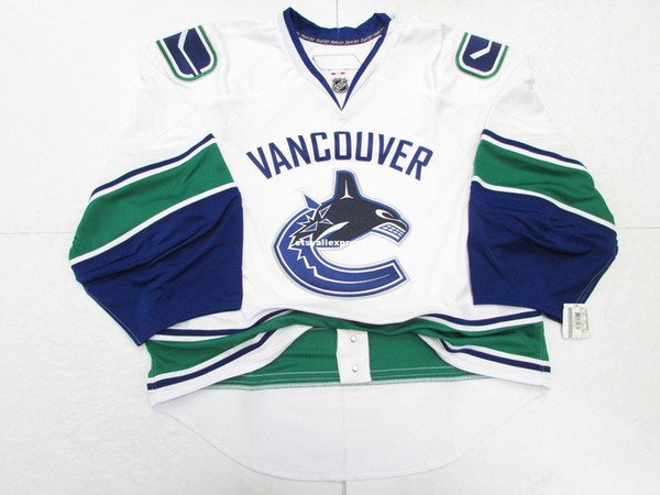 Wholesale customization VANCOUVER CANUCKS TEAM ISSUE 1.0 7187 JERSEY GOALIE CUT Mens Stitched Personalized hockey Jerseys