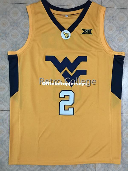 #2 Jevon Carter West Virginia Mountaineers College Basketball Jersey All Size Embroidery Stitched Customize any name and name vest Jerseys N