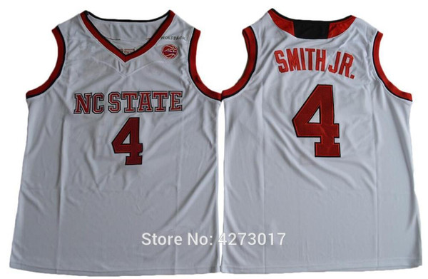 Mens Basketball 4 Dennis Smith JR. Jersey Men Red White NC State Wolfpack College Jerseys Sports Stitched Free Shipping Ncaa