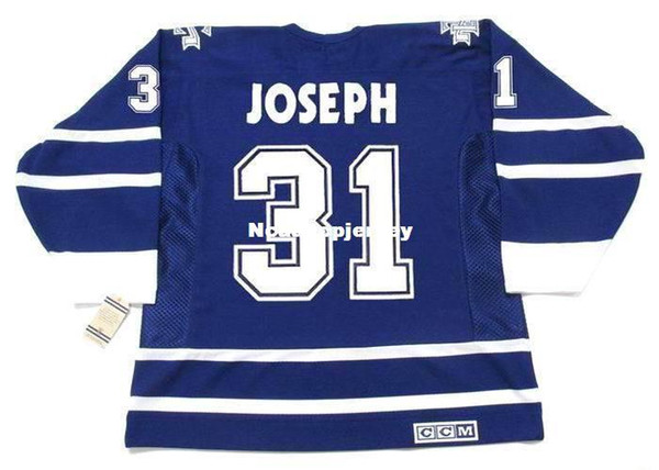 custom Mens Jerseys #31 CURTIS JOSEPH Toronto Maple Leafs 2001 CCM Vintage Cheap Retro Hockey Jersey