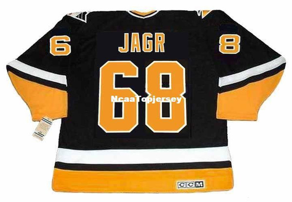 custom Mens Jerseys #68 JAROMIR JAGR Pittsburgh Penguins 1996 CCM Vintage Away Cheap Retro Hockey Jersey