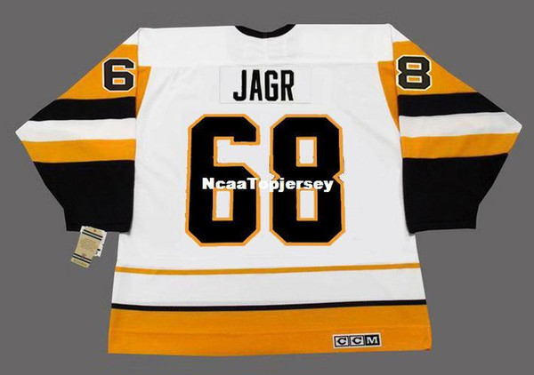 custom Mens Jerseys #68 JAROMIR JAGR Pittsburgh Penguins 1992 CCM Vintage Home Cheap Retro Hockey Jersey