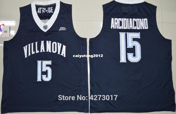 Villanova Wildcats College 15 Ryan Arcidiacono Jersey Stitched Men Sports Arcidiacono Basketball Jerseys Navy Blue Ncaa