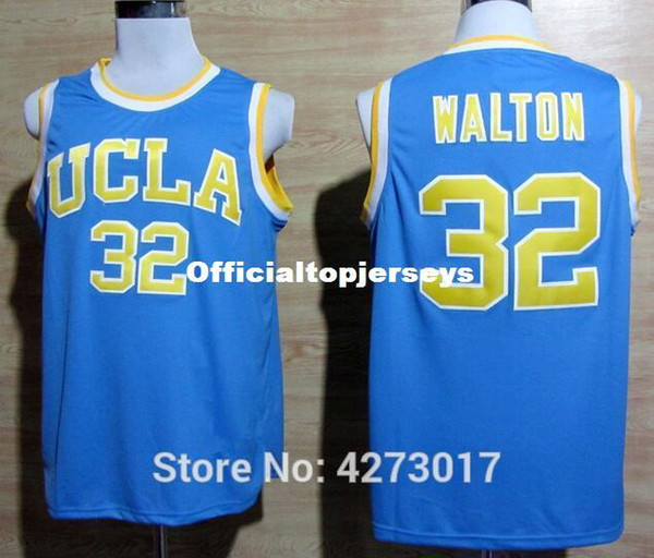 Cheap 32 Bill Walton UCLA Bruins College Basketball Jersey Embroidery Logos Blue Stitched Jerseys Ncaa