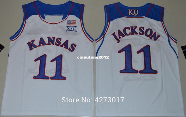 Mens Kansas Jayhawks College 11 Josh Jackson Jersey Men For Sport Fans All Stitched Jackson Basketball Jerseys Blue White Ncaa