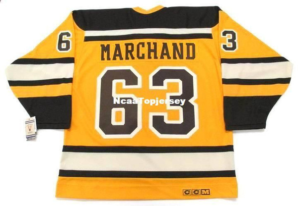 custom Mens Jerseys #63 BRAD MARCHAND Boston Bruins 2010 CCM Vintage 