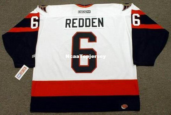 custom Mens Jerseys #6 WADE REDDEN Ottawa Senators 2007 CCM Home Cheap Retro Hockey Jersey