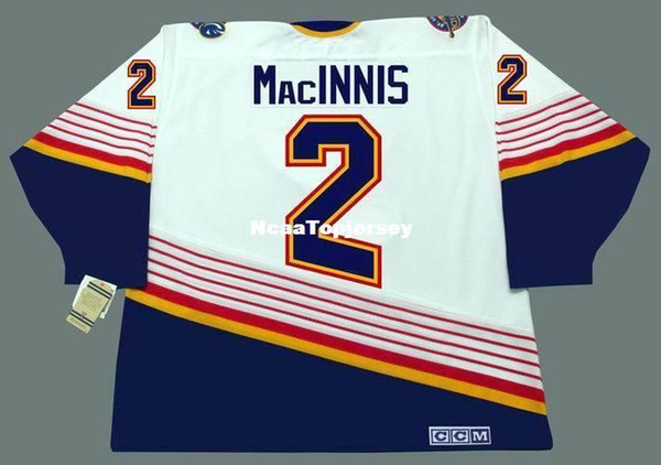 custom Mens Jerseys #2 AL MacINNIS St. Louis Blues 1996 CCM Vintage Home Cheap Retro Hockey Jersey