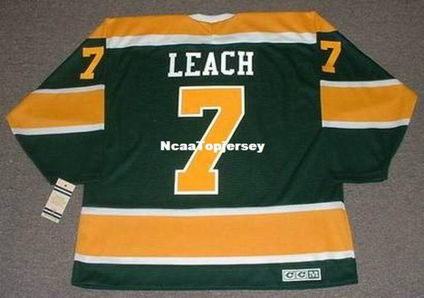 custom Mens Jerseys #7 REGGIE LEACH California Golden Seals 1972 CCM Vintage Cheap Retro Hockey Jersey