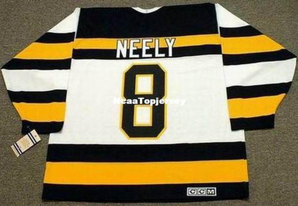 custom Mens Jerseys #8 CAM NEELY Boston Bruins 1992 CCM Vintage Cheap Retro Hockey Jersey