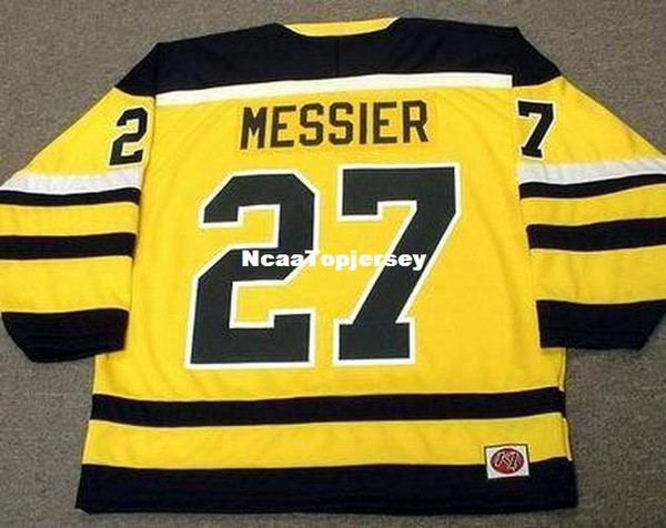 custom Mens Jerseys #27 MARK MESSIER Cincinnati Stingers 1978 WHA Vintage Retro Hockey Jersey