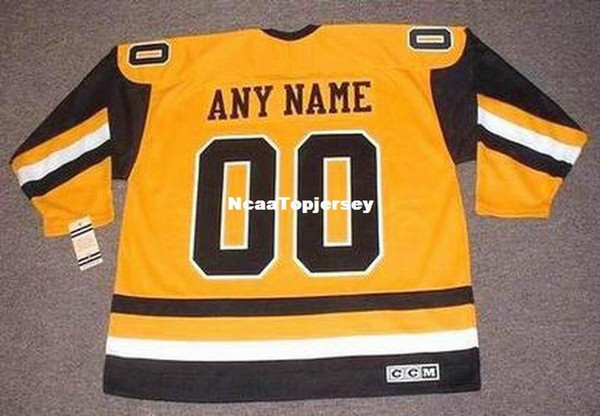 custom Mens Jerseys PITTSBURGH PENGUINS 1980's CCM Vintage 