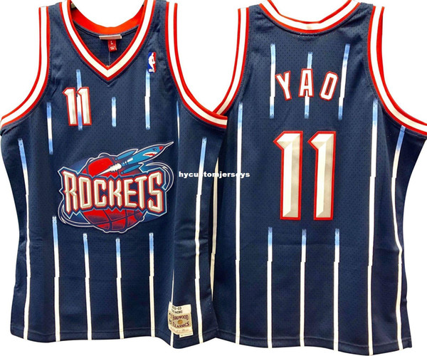 YAO MING #11 Sewn high quality Retro Vintage Top JERSEY Mens Vest Size XS-6XL Stitched basketball Jerseys Ncaa