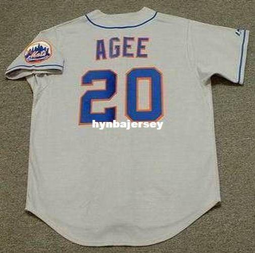 Cheap Custom TOMMIE AGEE New York Stitched 1969 Majestic Cooperstown Away Baseball Jersey Retro Mens Jerseys Running