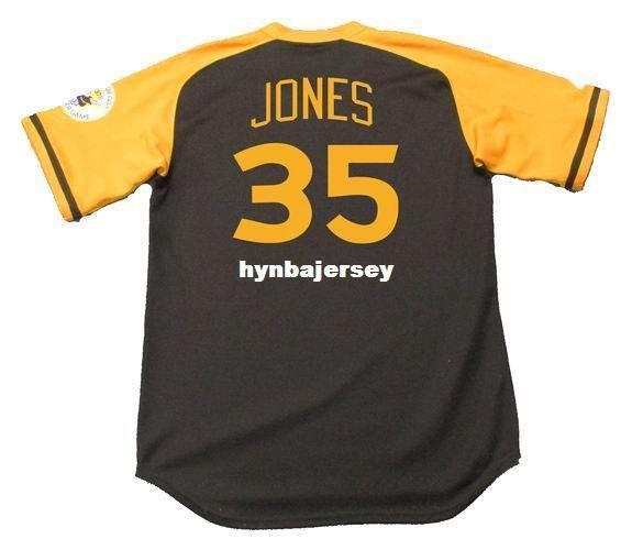 Cheap Custom RANDY JONES San Diego Stitched 1978 Majestic Cooperstown Away Baseball Jersey Retro Mens Jerseys Running