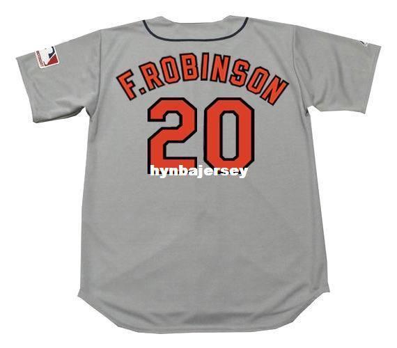 Cheap Custom FRANK ROBINSON Baltimore Stitched 1969 Majestic Cooperstown Away Baseball Jersey Retro Mens Jerseys Running