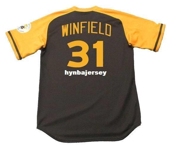 Cheap Custom DAVE WINFIELD San Diego Stitched 1978 Majestic Cooperstown Away Baseball Jersey Retro Mens Jerseys Running