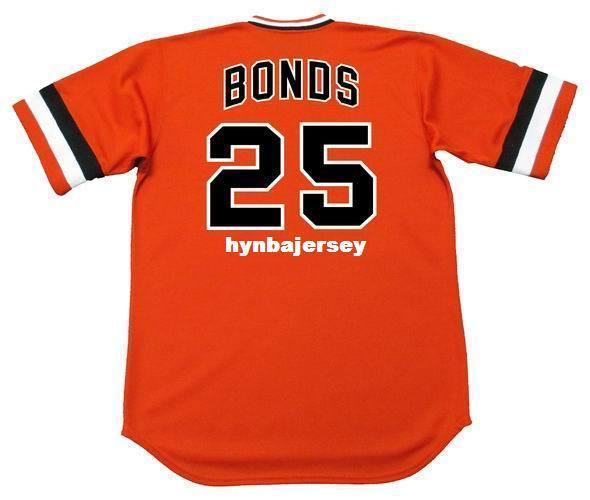 Cheap Custom BARRY BONDS San Francisco Stitched 1970's Majestic Cooperstown Baseball Jersey Retro Mens Jerseys Running