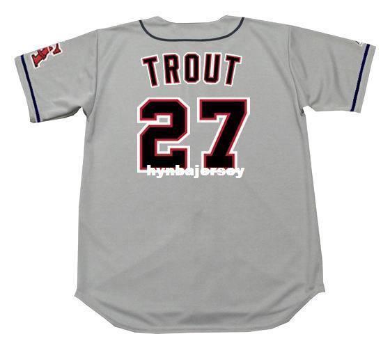 Cheap Custom MIKE TROUT California Stitched 1990's Majestic Vintage Away Baseball Jersey Retro Mens Jerseys Running