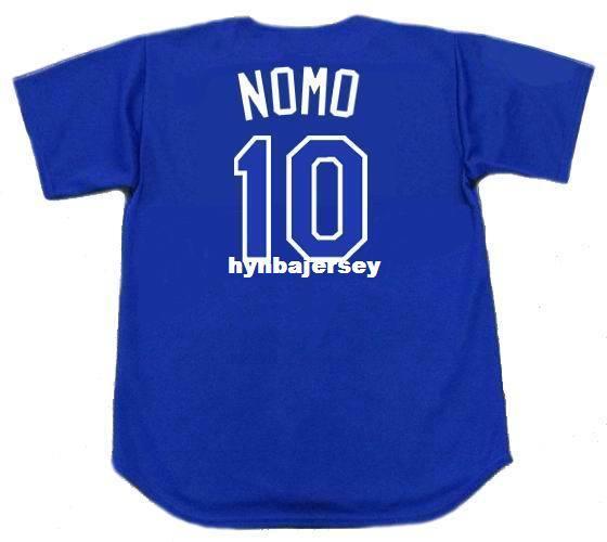 Cheap Custom HIDEO NOMO Los Angeles Stitched 2003 Majestic Vintage Baseball Jersey Retro Mens Jerseys Running