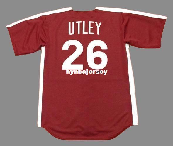 Cheap Custom CHASE UTLEY Philadelphia Stitched 1979 Majestic Cooperstown Baseball Jersey Retro Mens Jerseys Running