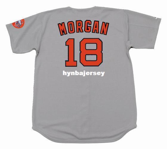 Cheap Custom JOE MORGAN Houston Stitched 1971 Majestic Cooperstown Away Baseball Jersey Retro Mens Jerseys Running