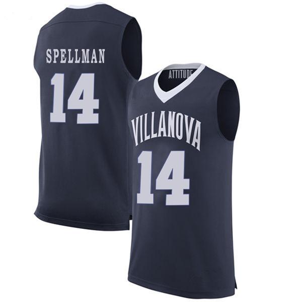 Villanova Wildcats #14 Omari Spellman 2018 Final Four Champions Blue white College Basketball Jersey Customize any number XS-6XL vest ncaa