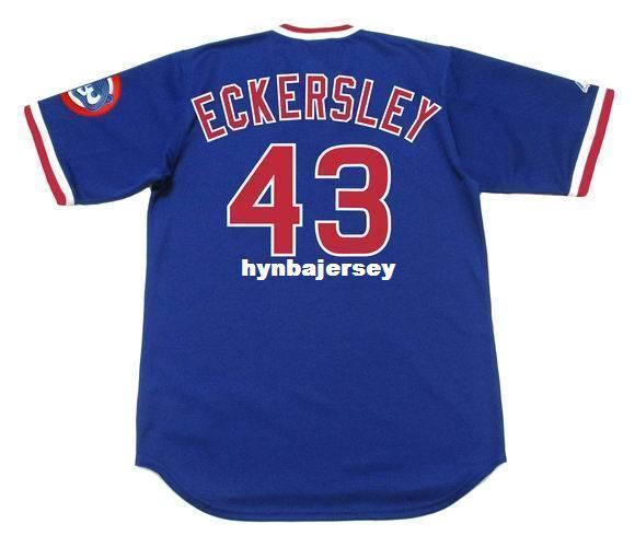 Cheap Custom DENNIS ECKERSLEY Chicago Stitched 1986 Majestic Cooperstown Baseball Jersey Retro Mens Jerseys Running