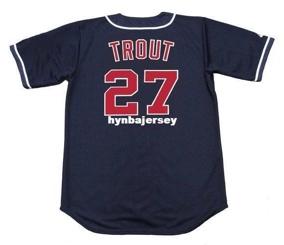 Cheap Custom MIKE TROUT California Stitched 1990's Majestic Vintage Alternate Baseball Jersey Retro Mens Jerseys Running