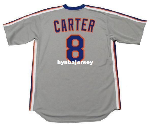 Cheap Custom GARY CARTER New York Stitched 1987 Majestic Cooperstown Away Baseball Jersey Retro Mens Jerseys Running