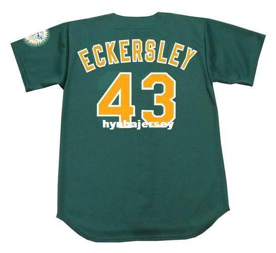 Cheap Custom DENNIS ECKERSLEY Oakland Stitched 1994 Majestic Vintage Baseball Jersey Retro Mens Jerseys Running