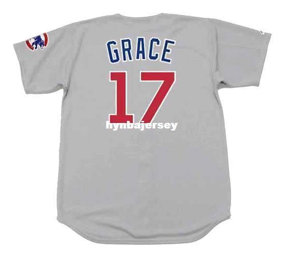 Cheap Custom MARK GRACE Chicago Stitched 1999 Majestic Vintage Away Baseball Jersey Retro Mens Jerseys Running