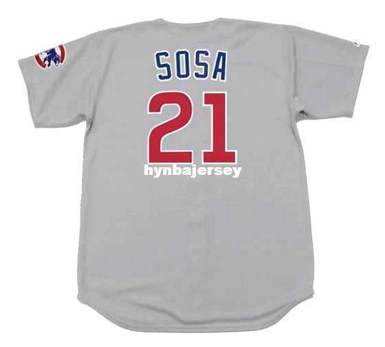 Cheap Custom SAMMY SOSA Chicago Stitched 1999 Majestic Vintage Away Baseball Jersey Retro Mens Jerseys Running