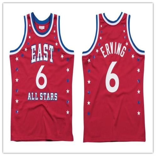 6 Julius Erving 1972 red basketball jersey Sewn Stitches Customize any size and name XS-6XL vest Jerseys Ncaa