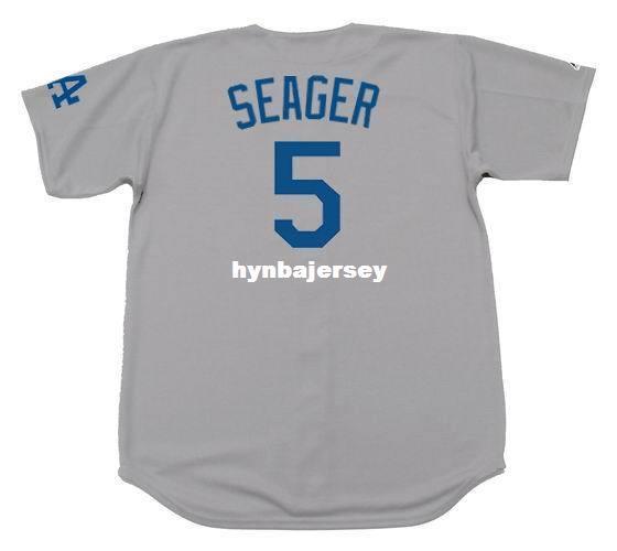 Cheap Custom COREY SEAGER Los Angeles Stitched Majestic Away Baseball Jersey Retro Mens Jerseys Running