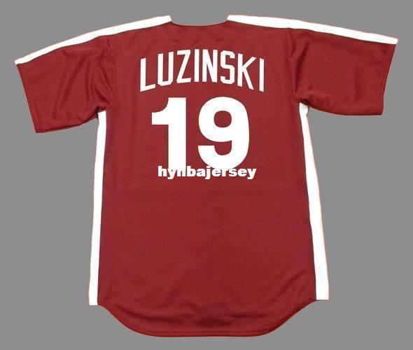 Cheap Custom GREG LUZINSKI Philadelphia Stitched 1979 Majestic Cooperstown Baseball Jersey Retro Mens Jerseys Running