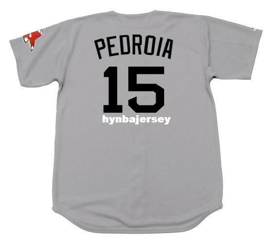 Cheap Custom DUSTIN PEDROIA Boston Stitched 2009 Majestic Vintage Away Baseball Jersey Retro Mens Jerseys Running