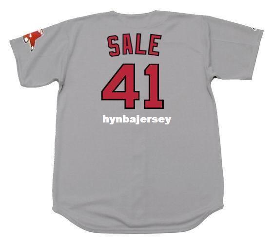 Cheap Custom CHRIS SALE Boston Stitched Majestic Away Baseball Jersey Retro Mens Jerseys Running