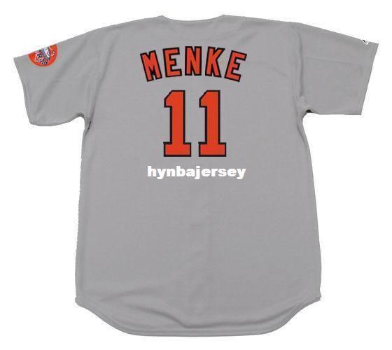 Cheap Custom DENIS MENKE Houston Stitched 1971 Majestic Cooperstown Away Baseball Jersey Retro Mens Jerseys Running