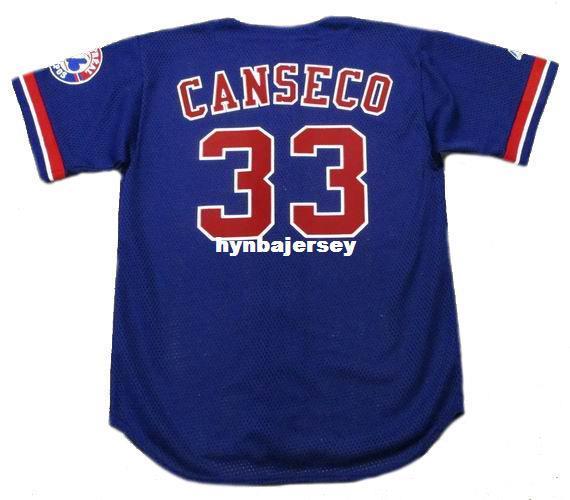 Cheap Custom JOSE CANSECO Montreal Stitched 2002 Majestic Vintage Baseball Jersey Retro Mens Jerseys Running